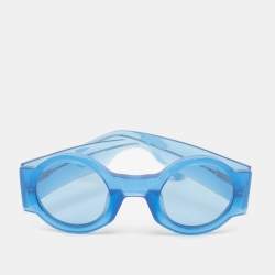 Dries Van Noten Blue DVN/98 Linda Farrow Edition Round Sunglasses