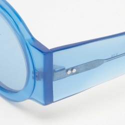 Dries Van Noten Blue DVN/98 Linda Farrow Edition Round Sunglasses