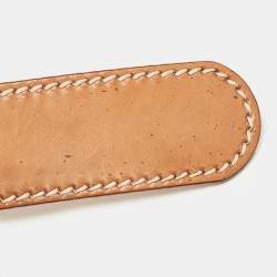 Pre Owned Aigner Brown Leather Buckle Belt 85 CM