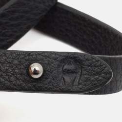 Aigner Logo Leather Silver Tone Double Tour Set of 2 Bracelets
