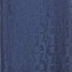Aigner Navy Blue Logo Monogram Silk Scarf