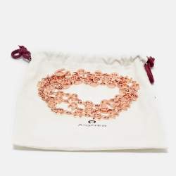 مملوكة مسبقًا حزام أيغنر معدني بلون وردي مع شعار