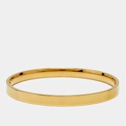 مملوكة مسبقًا Aigner Logo Crystals Gold Tone Bracelet