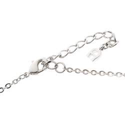 Pre Owned Aigner Blue Crystal Silver Tone Pendant Earring Set 