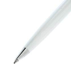 Pre Owned قلم حبر جاف أيغنر حلية قلب كريستال فضي اللون ريزين أبيض لؤلؤي