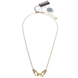 Pre Owned قلادة أينغر هورس شو مرصعة كريستال ذهبية اللون