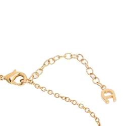 Pre Owned قلادة أينغر هورس شو مرصعة كريستال ذهبية اللون