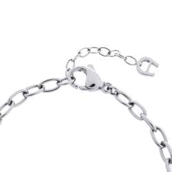 Aigner Silver Tone Crystal Embellished Bracelet 