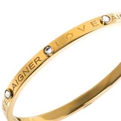 Pre Owned سوار أغنر لوف كريستال ذهبي اللون