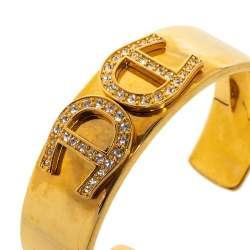 مملوكة مسبقًا سوار أيغنر أسورة مفتوحة مرصع كريستال ذهبي اللون 