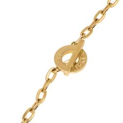 Pre Owned Aigner Logo Crystal Gold Tone Earring Necklace Set