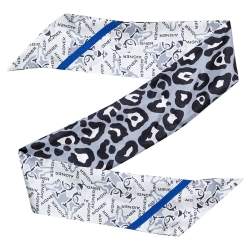 Aigner Grey Animal Print Silk Bandeau