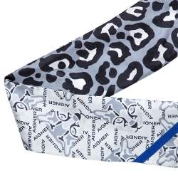 Aigner Grey Animal Print Silk Bandeau