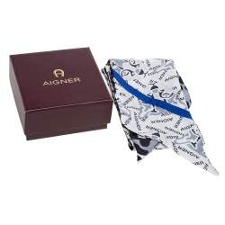 Aigner Grey Animal Print Silk Bandeau