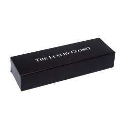 Aigner Silver Tone Crystal and Enamel Logo Toggle Bracelet 