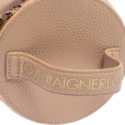 Pre Owned Aigner Beige Leather Box Bag