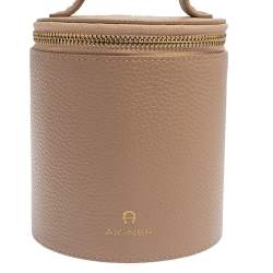 Pre Owned Aigner Beige Leather Box Bag
