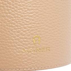 Pre Owned Aigner Beige Leather Box Bag