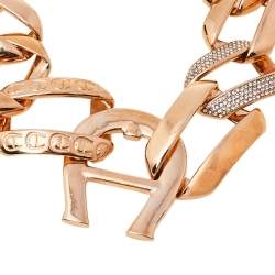 مملوكة مسبقًا سوار أيغنر بيزا معدن مطلي بالذهب الوردي وكريستال 