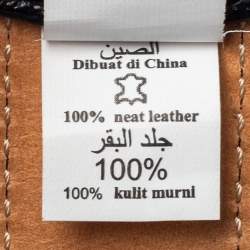 مملوكة مسبقًا حزام خصر أيغنر إبزيم مزدوج جلد محبب أسود 90 سم