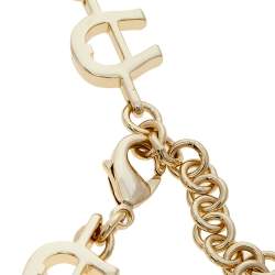 مملوكة مسبقًا Aigner Gold Tone A Logo Chain Belt