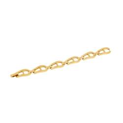 مملوكة مسبقًا Aigner Gold Tone Logo Link Bracelet