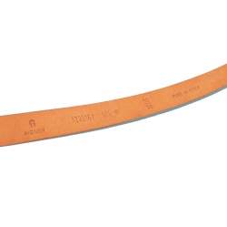 Pre Owned Aigner Turquoise Green Grained Leather Palermo Belt 95CM