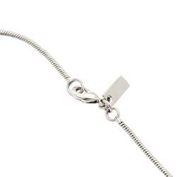 Pre Owned قلادة آيغنر معدن فضي اللون بالشعار 