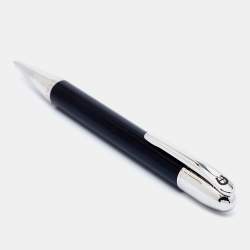 Aigner Black Lacquer Silver Tone Fashion Ballpoint Pen