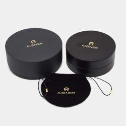 Pre Owned Aigner Faux Pearl Gold Tone Bracelet