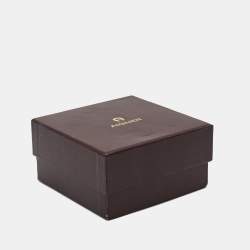 Pre Owned Aigner Bedazzled Crystal Gold Tone Multistrand Necklace