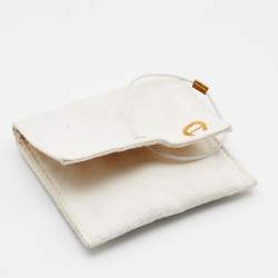 Pre Owned Aigner Crystal Gold Tone Earrings