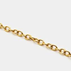 Pre Owned Aigner Crystal Gold Tone Necklace