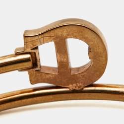 Aigner Crystal Gold Tone Bangle Bracelet