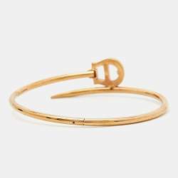 Aigner Crystal Gold Tone Bangle Bracelet