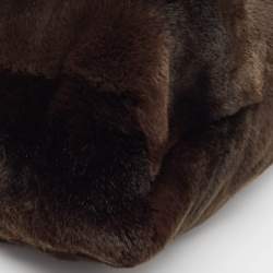 Aigner Choco Brown Rabbit Fur Laptop Sleeve