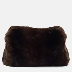 Aigner Choco Brown Rabbit Fur Laptop Sleeve
