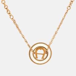 Pre Owned Aigner Bella Mother of Pearl Gold Tone Bracelet