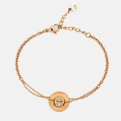 Pre Owned Aigner Bella Mother of Pearl Gold Tone Bracelet