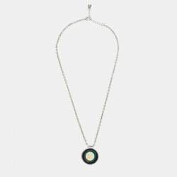 Aigner Crystal Resin Stainless Steel Necklace