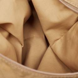 Aigner Brown/Beige Signature Canvas and Leather Snap Tote
