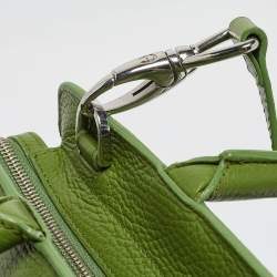 Pre Owned Aigner Apple Green Leather Medium Cybill Tote