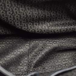 Aigner Black Logo Embossed Leather Genoveva Top Handle Bag