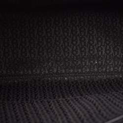 Aigner Black Leather Logo Flap Top Handle Bag