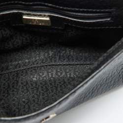 Aigner Black Leather Flap Crossbody Bag