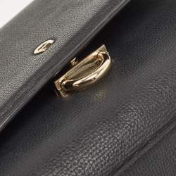 Aigner Black Leather Grazia Shoulder Bag
