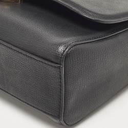 Aigner Black Leather Grazia Shoulder Bag