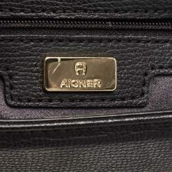 Aigner Black Leather Grazia Shoulder Bag