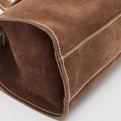 Pre Owned Aigner Brown Suede Tassel Tote