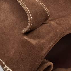 Pre Owned Aigner Brown Suede Tassel Tote